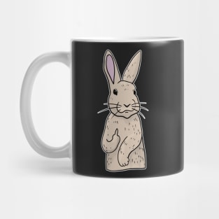 Grumpy Rabbit Holding Middle finger funny gift Mug